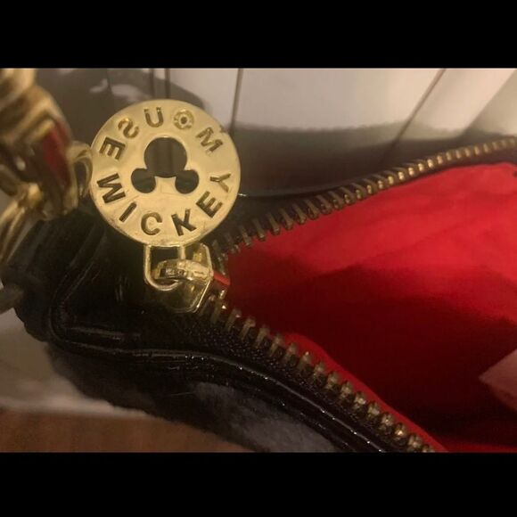 Disney Minnie Mouse Gray Red  And Black Sequin Mini Ears Crossbody Bag. Cute! - Picture 9 of 9